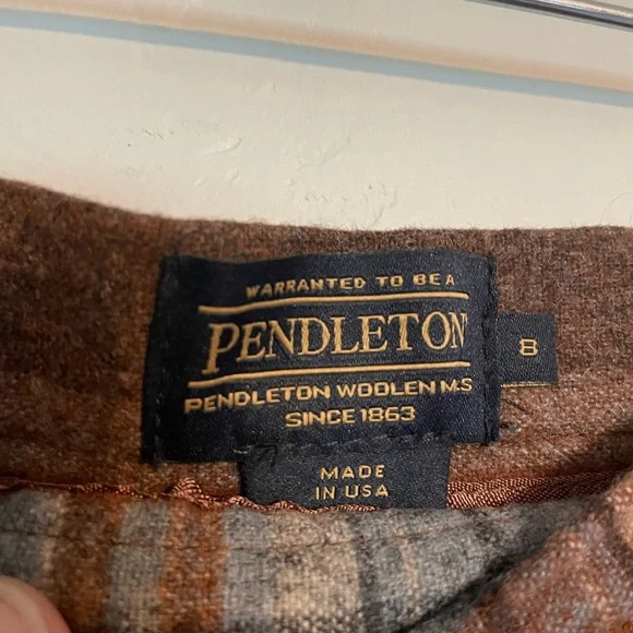 Pendleton 100% Wool Pleated Skirt Sz 8 - Picture 4 of 5